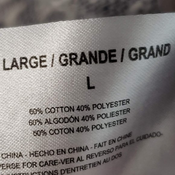 Pullover Sweater White and Denim Blue Textured Knit, Currants Woman, Size L - Picture 7 of 13